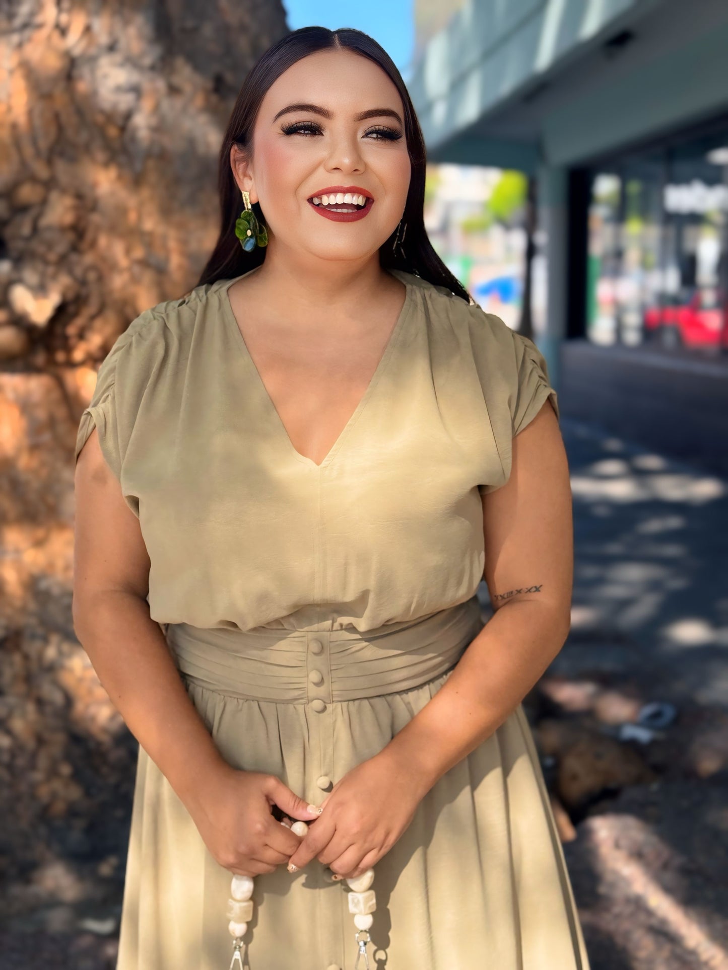 Vestido olivo