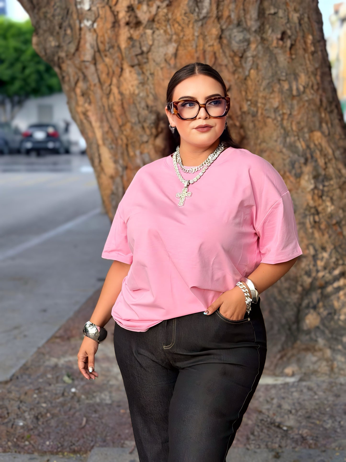 Camisa Oversize Rosa