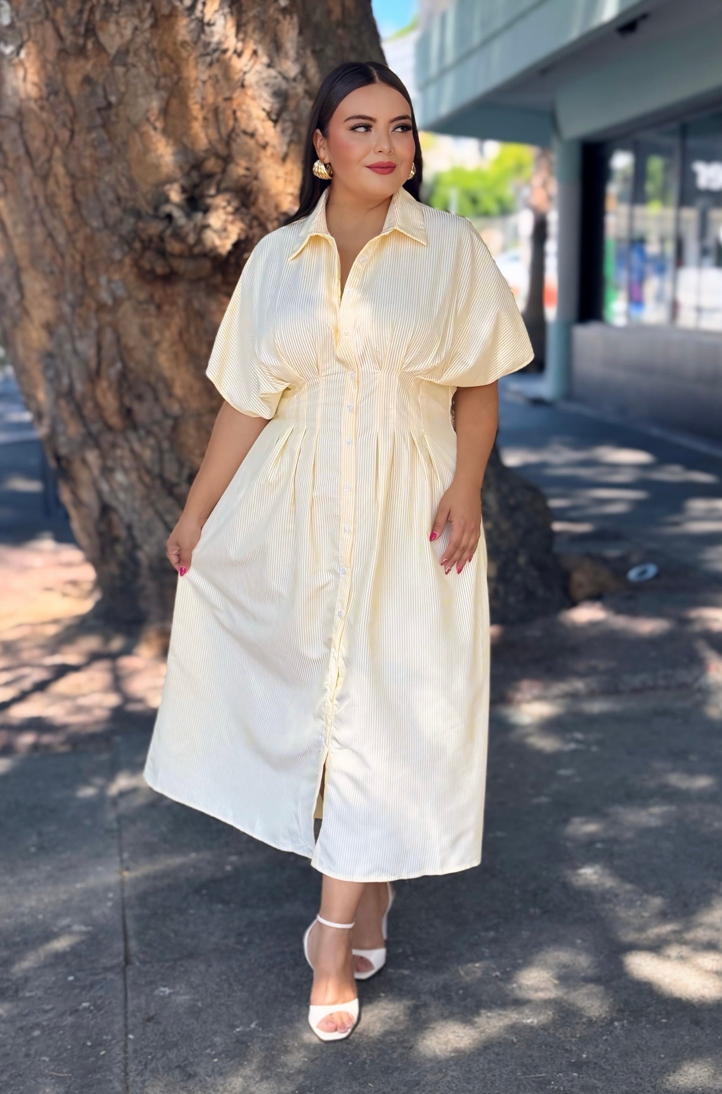 Vestido raya amarillo
