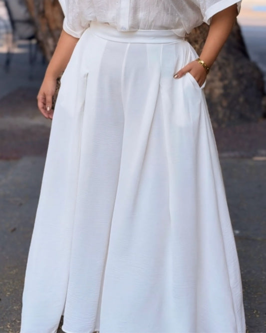 Pantalón Palazzo - Blanco