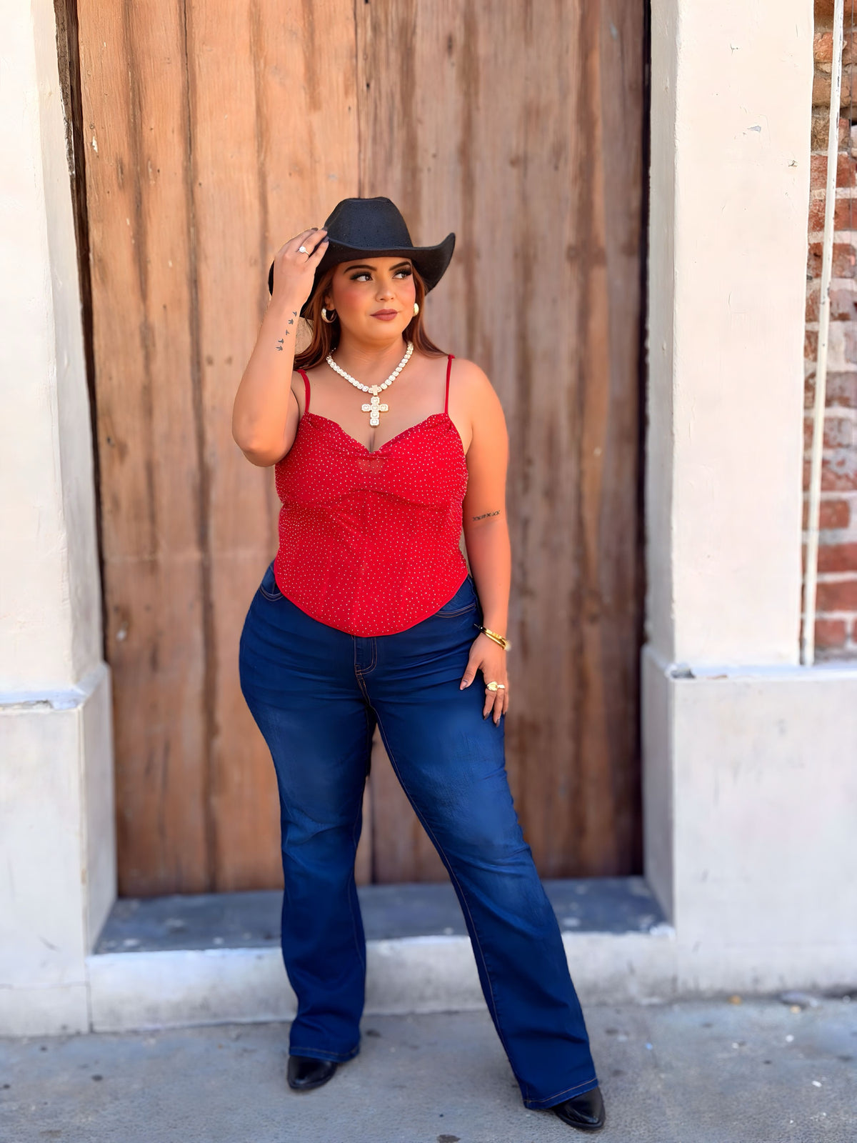Top Corset Rojo