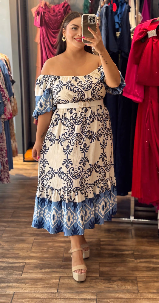 Vestido azul fresco