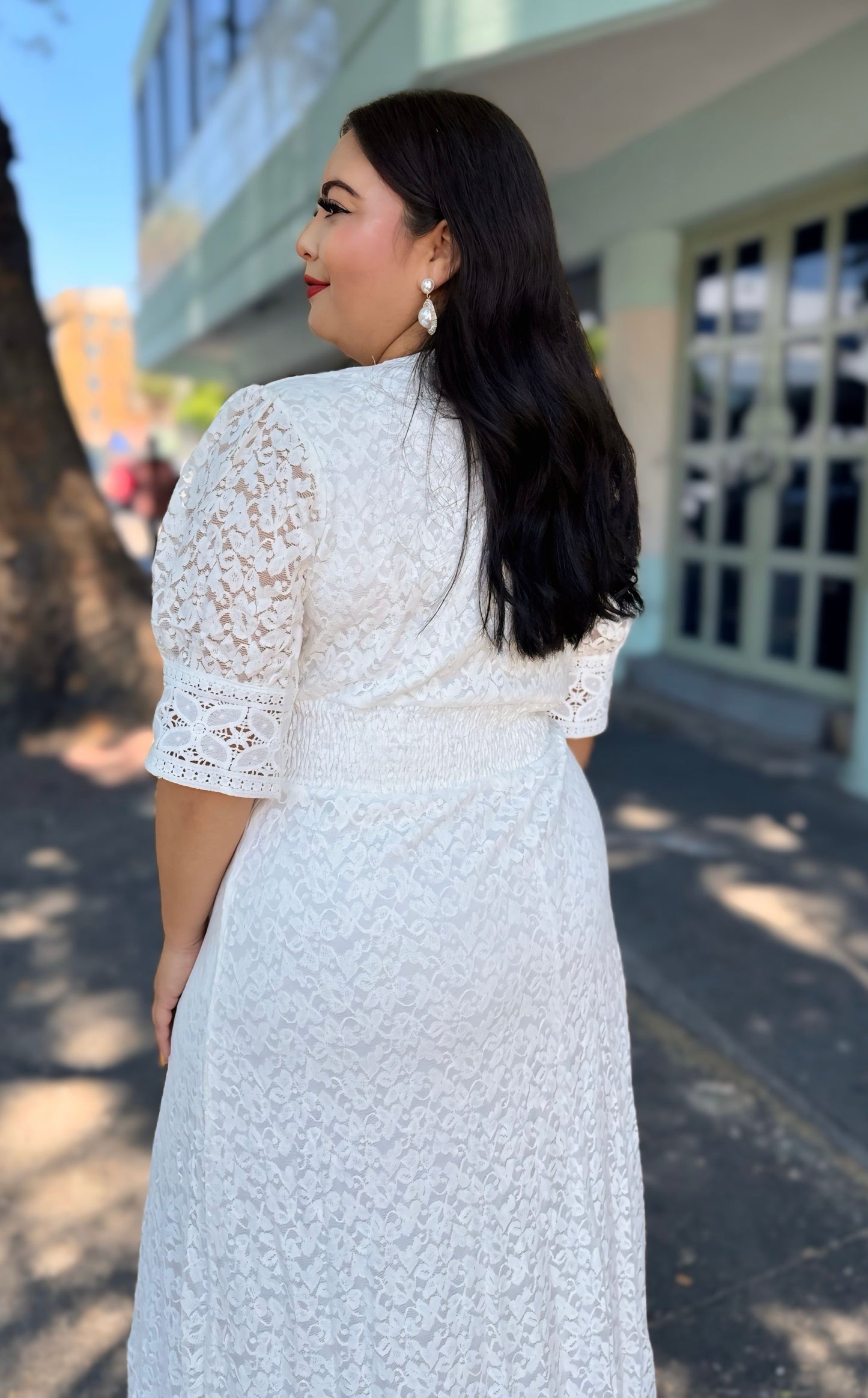 Vestido blanco encaje