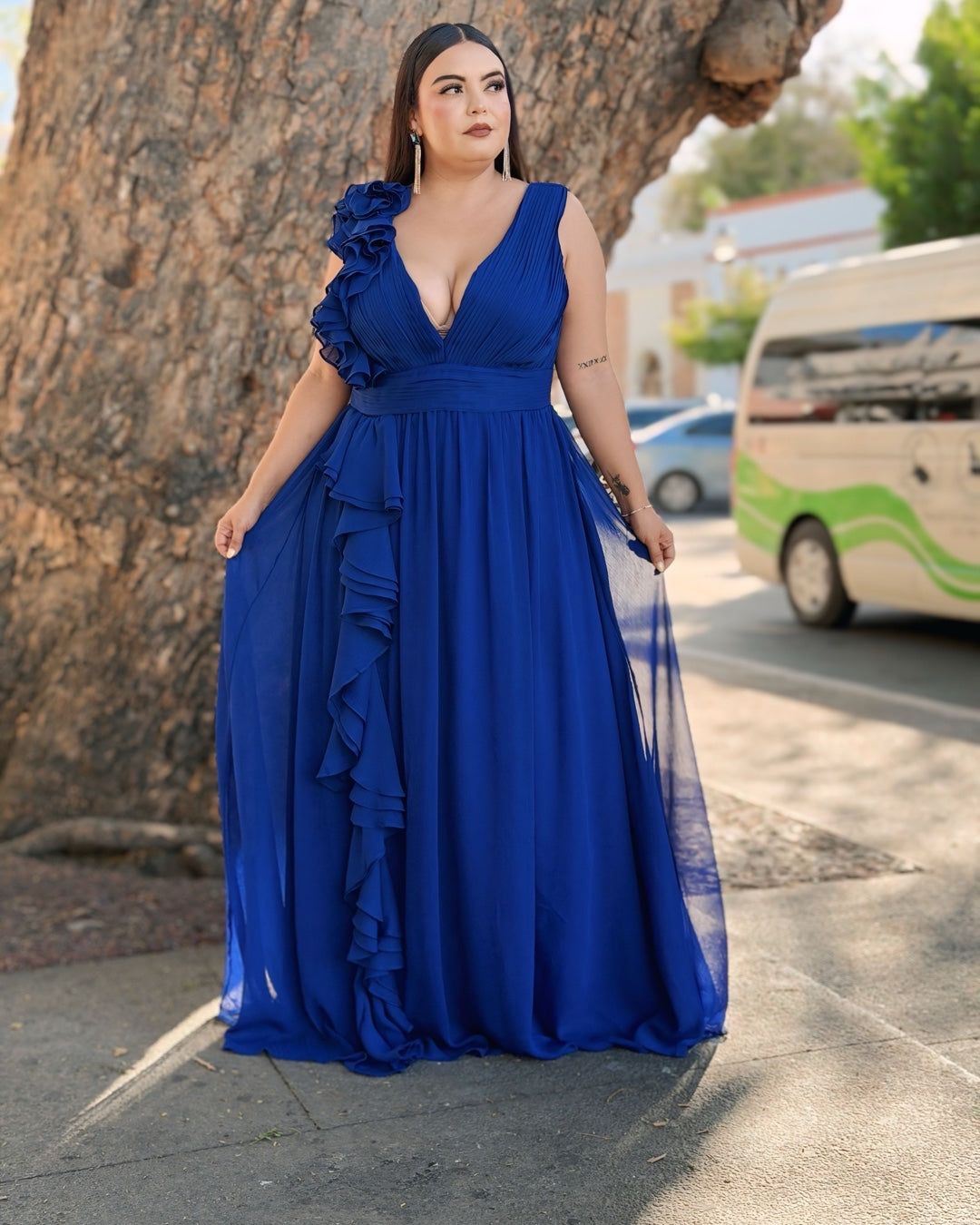 Vestido noche azul