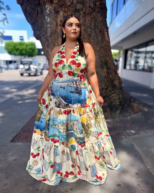Vestido Largo Frutal