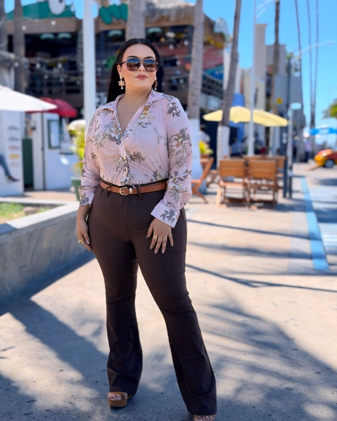 Camisa mesh rosa