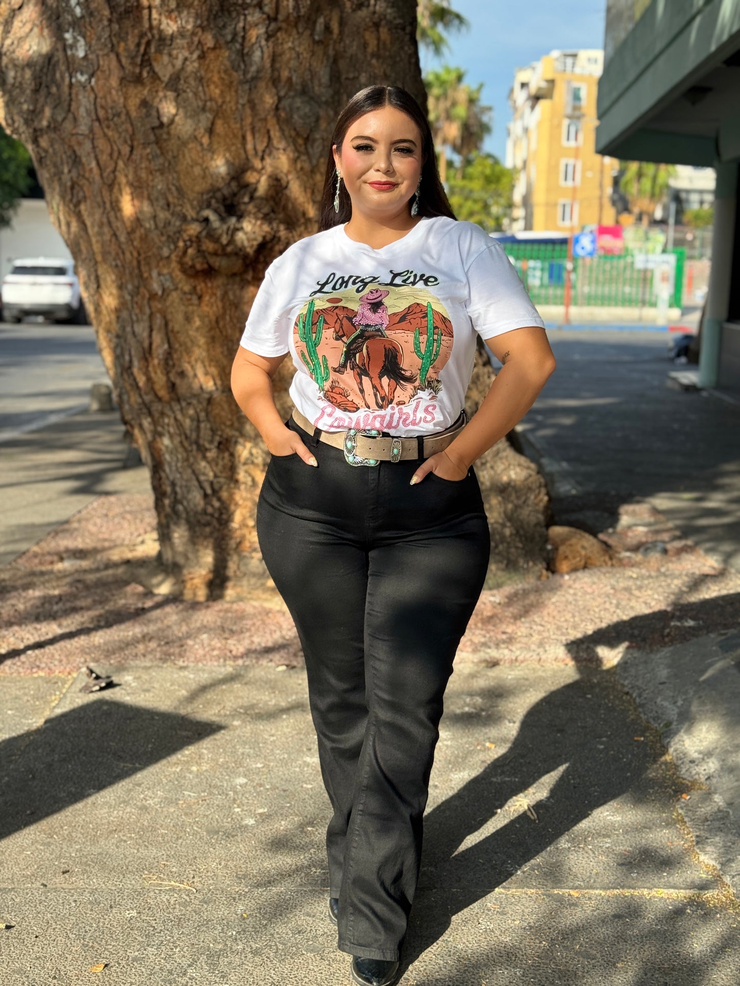 Playera vaquera blanca