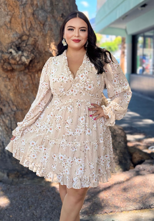 Vestido mocha flores