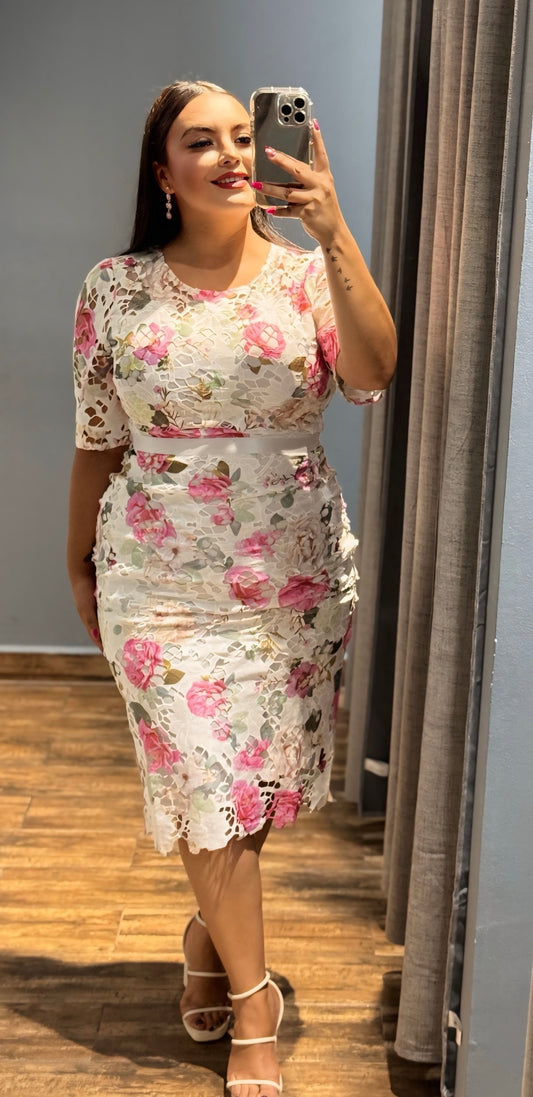 Vestido encaje flores