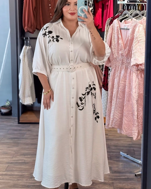 Vestido blanco - con cinto