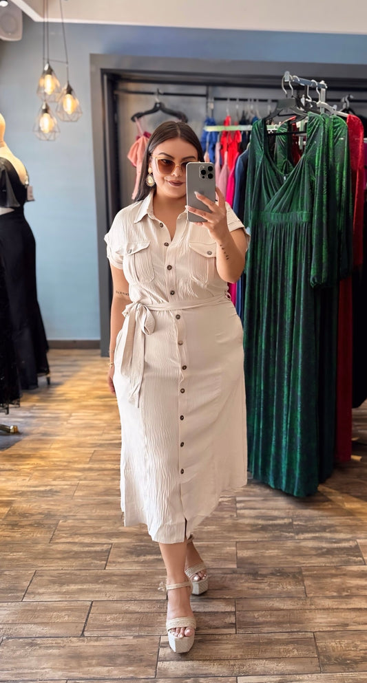 Vestido crema