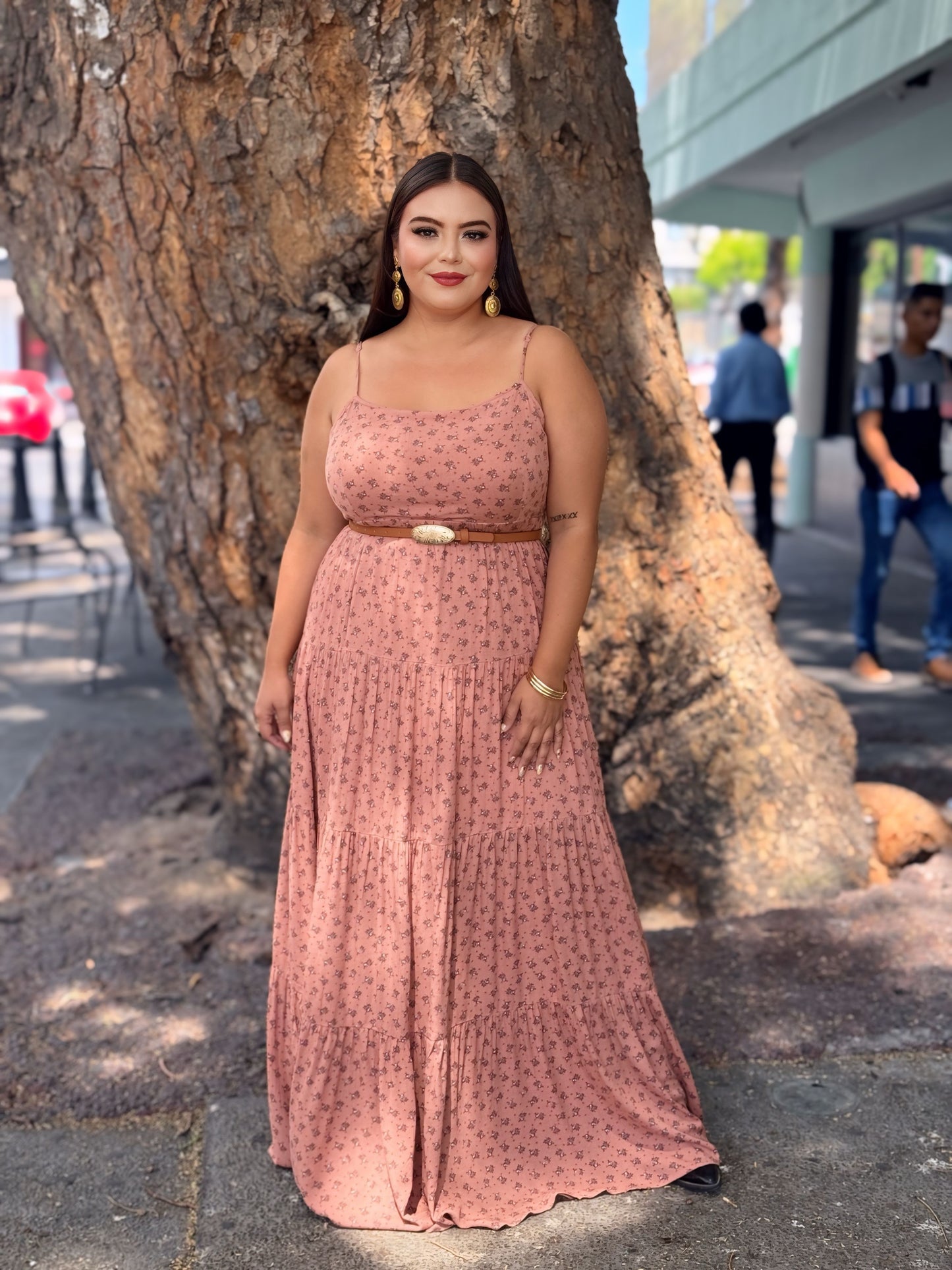 Vestido largo tirante