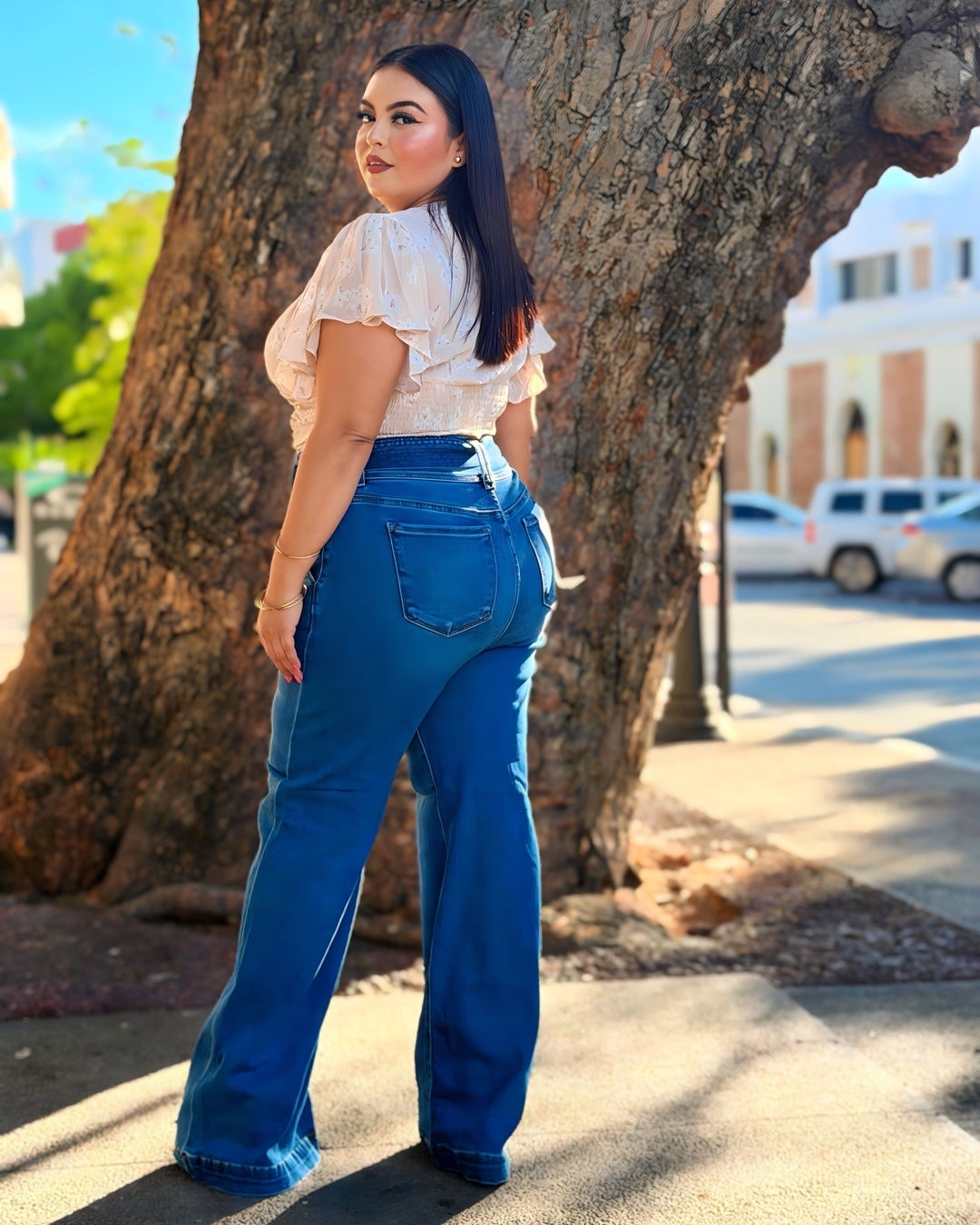 Pantalón mezclilla con cinto