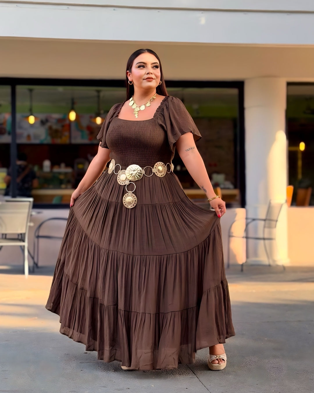 Vestido Café