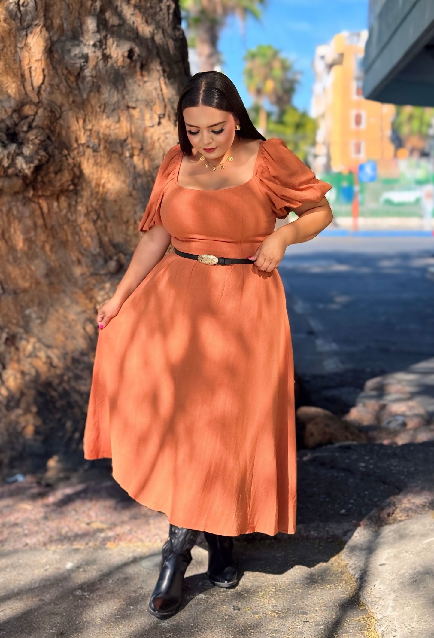 Vestido ladrillo
