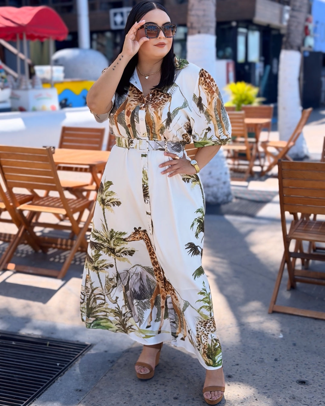 Vestido safari