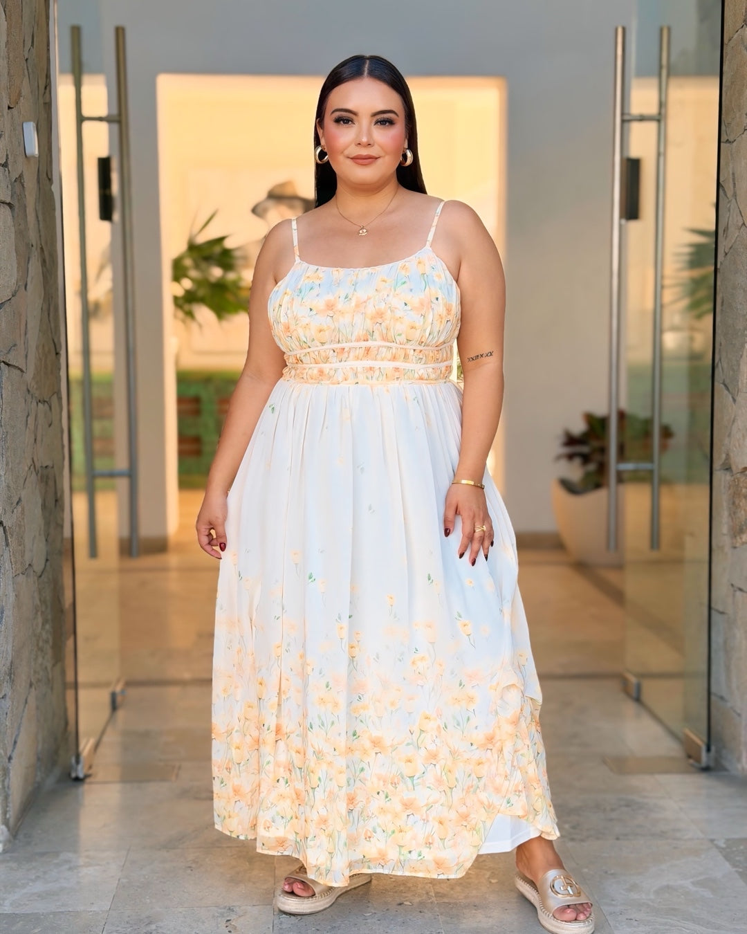 Vestido Flores Amarillo