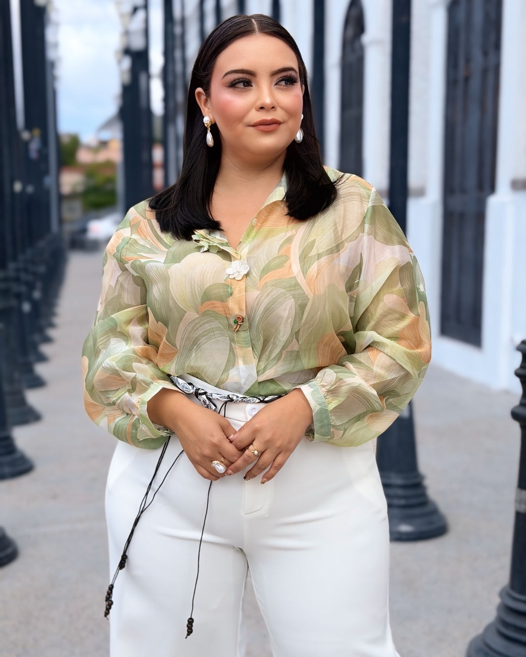 Blusa estampado verde