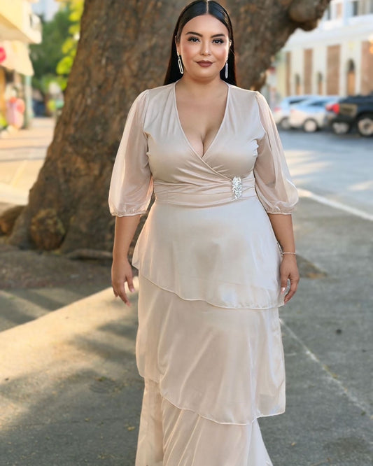 Vestido largo Champagne