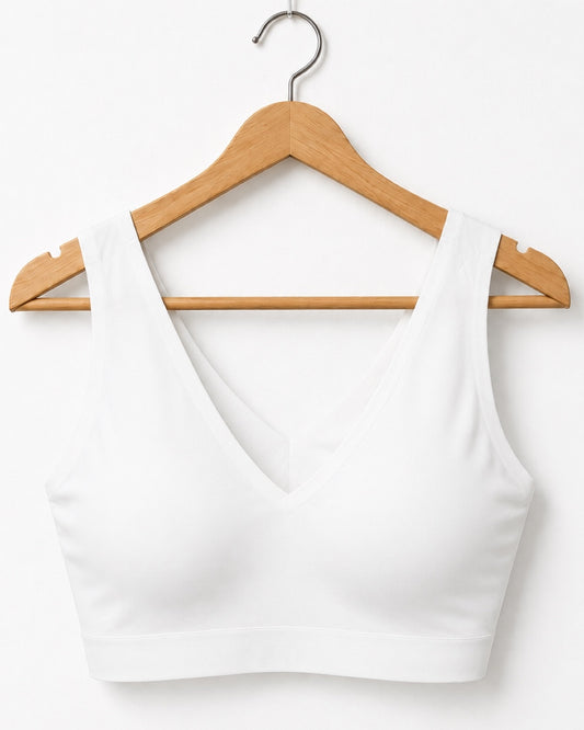Top sin costura Blanco