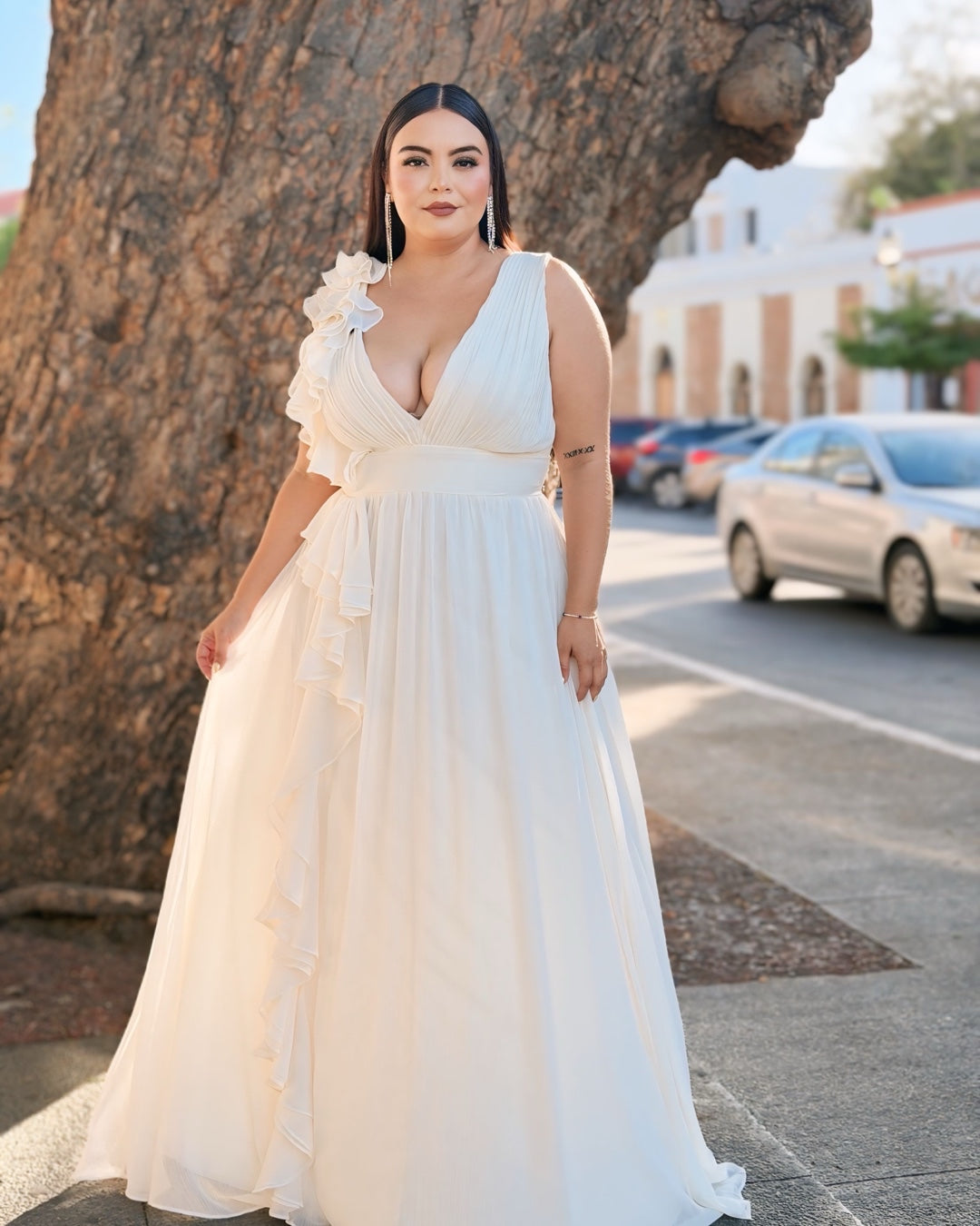 Vestido Noche Marfil