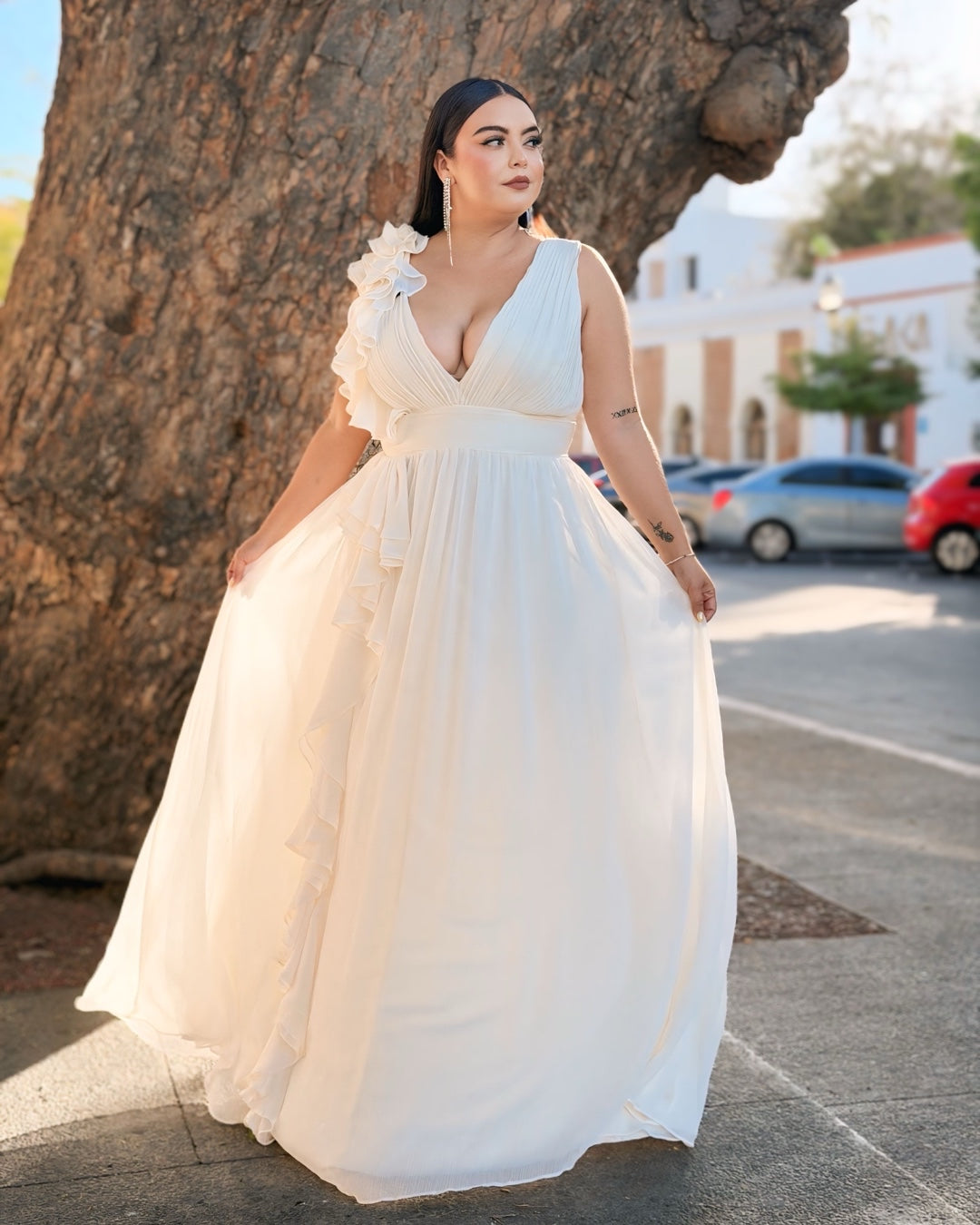 Vestido Noche Marfil