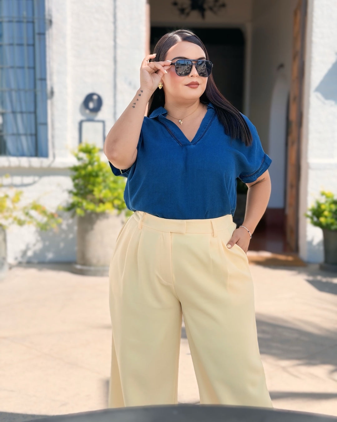 Blusa mezclilla