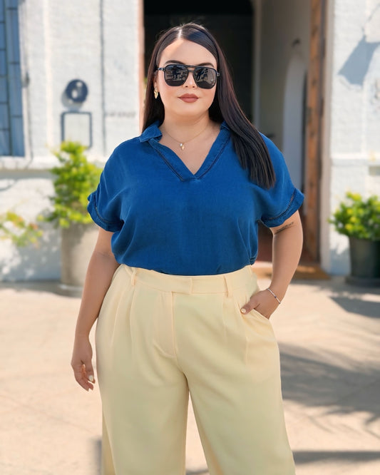 Blusa mezclilla