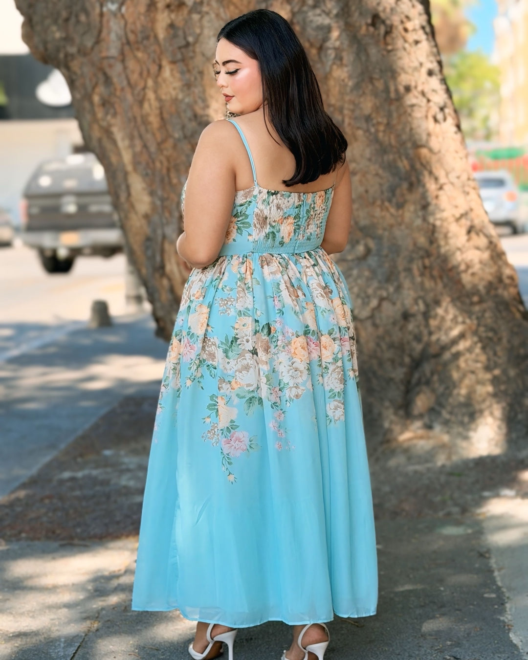 Vestido Flores azul