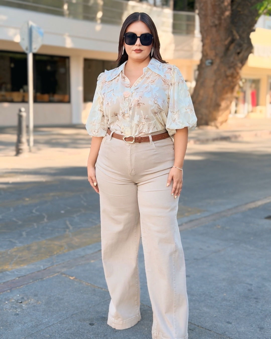 Pantalón Beige Mezclilla