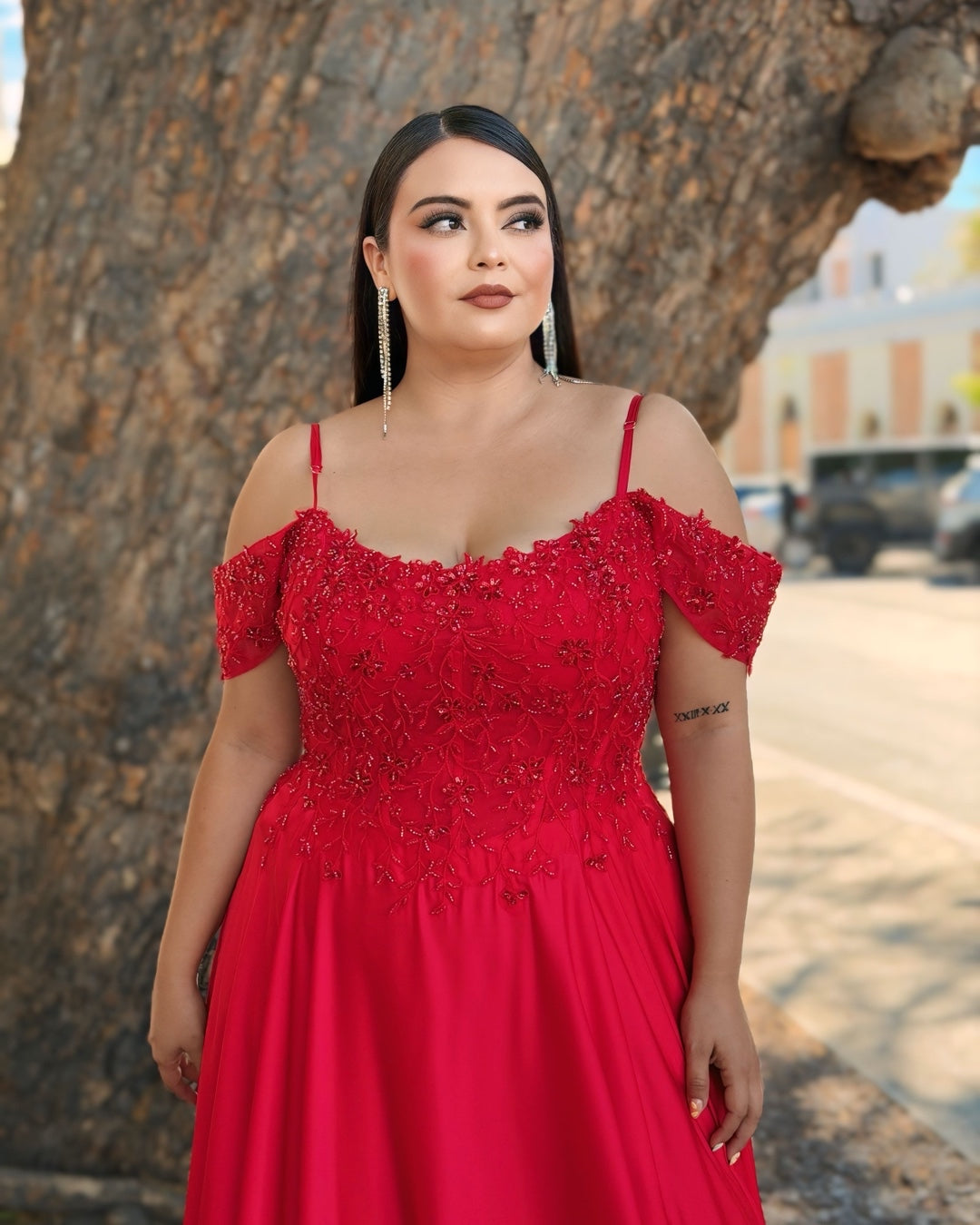 Vestido noche rojo