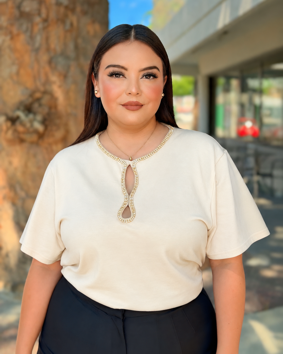Blusa con aplicación