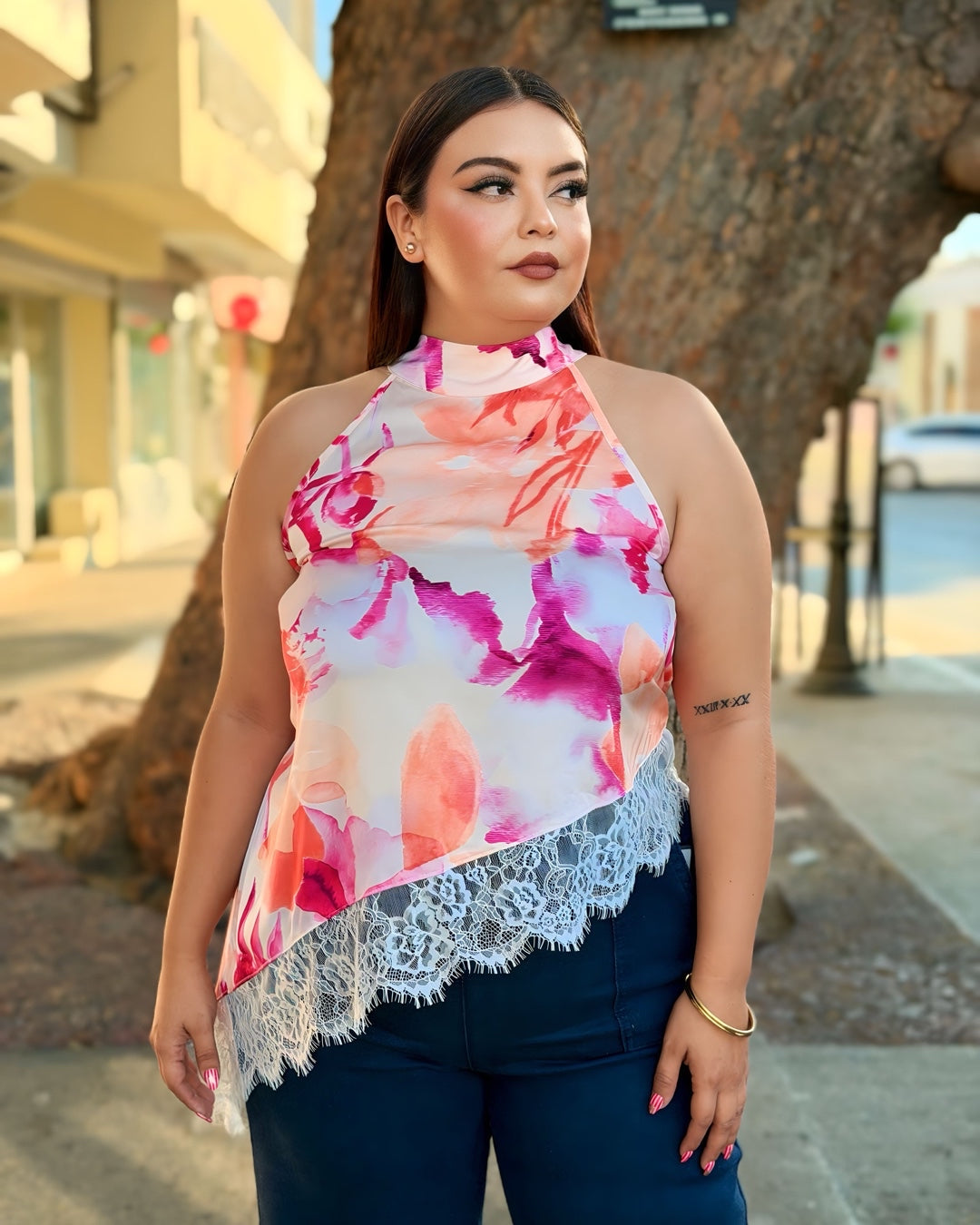 Blusa Halter Rosa