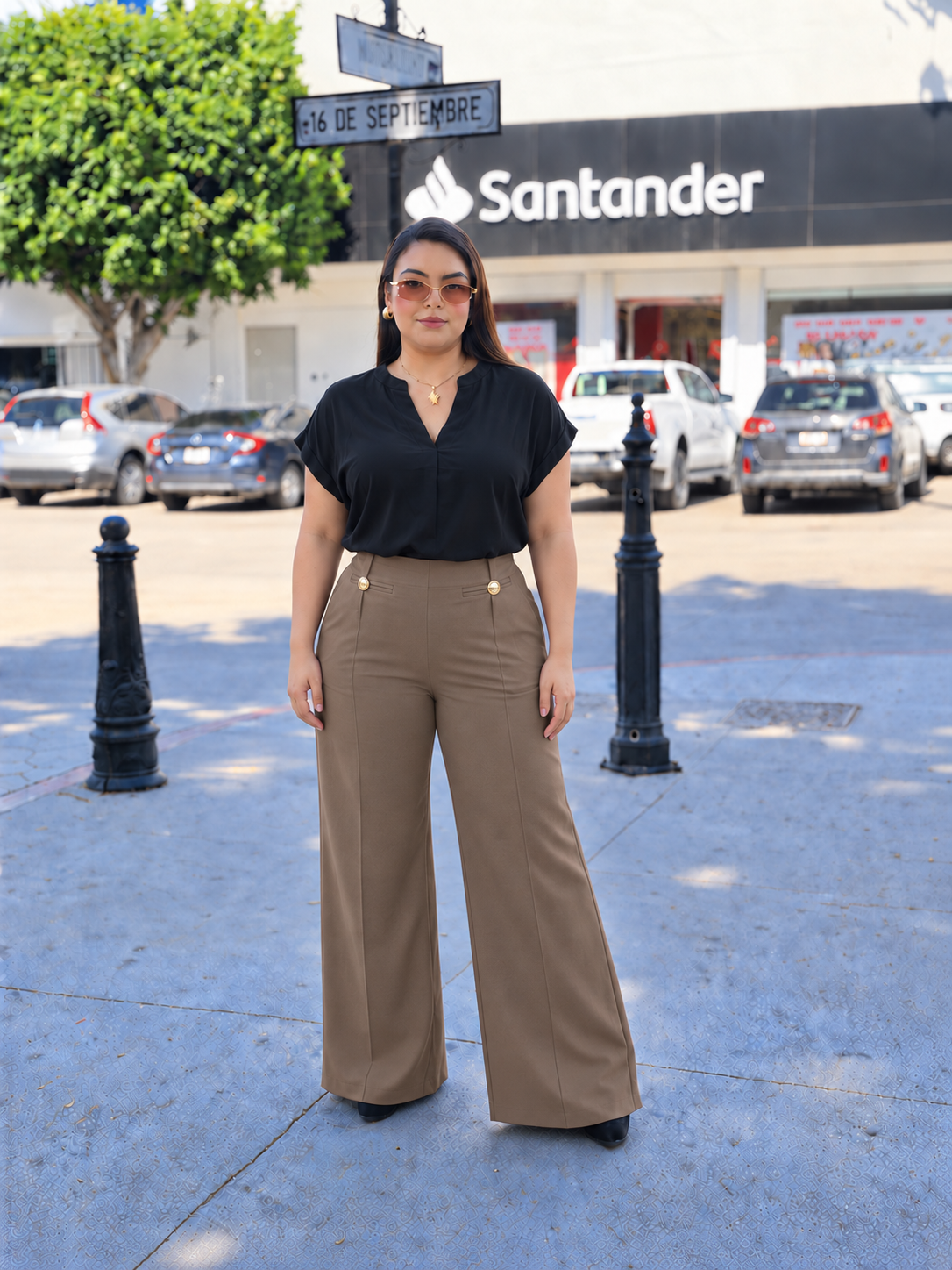 Pantalón vestir Café